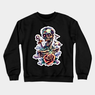 Zombie Sailor, Zombie Apocalypse, Undead, Scary, Halloween Crewneck Sweatshirt